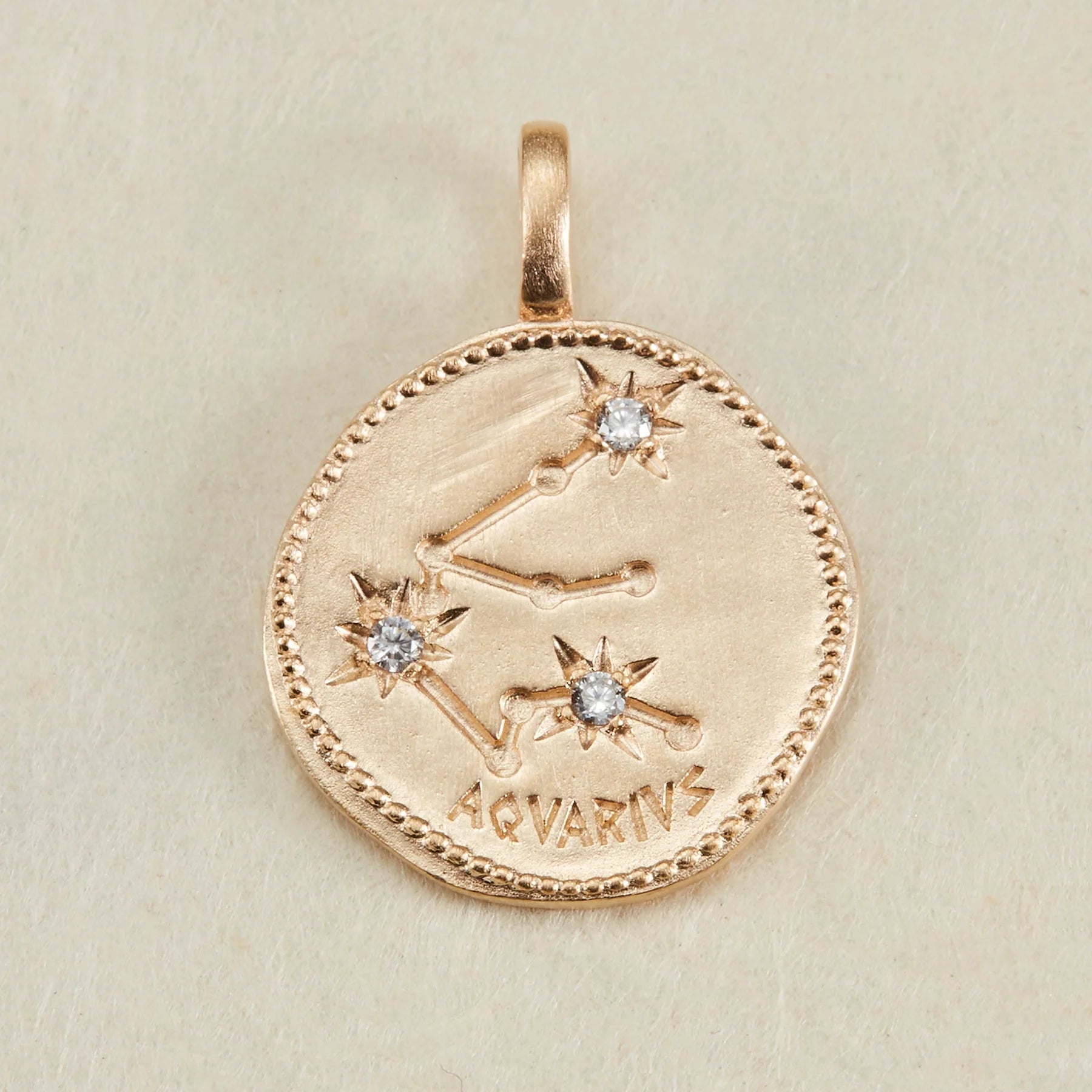 Pendentif Astrologique Verseau - Argent Massif Et Vermeil - Occasion