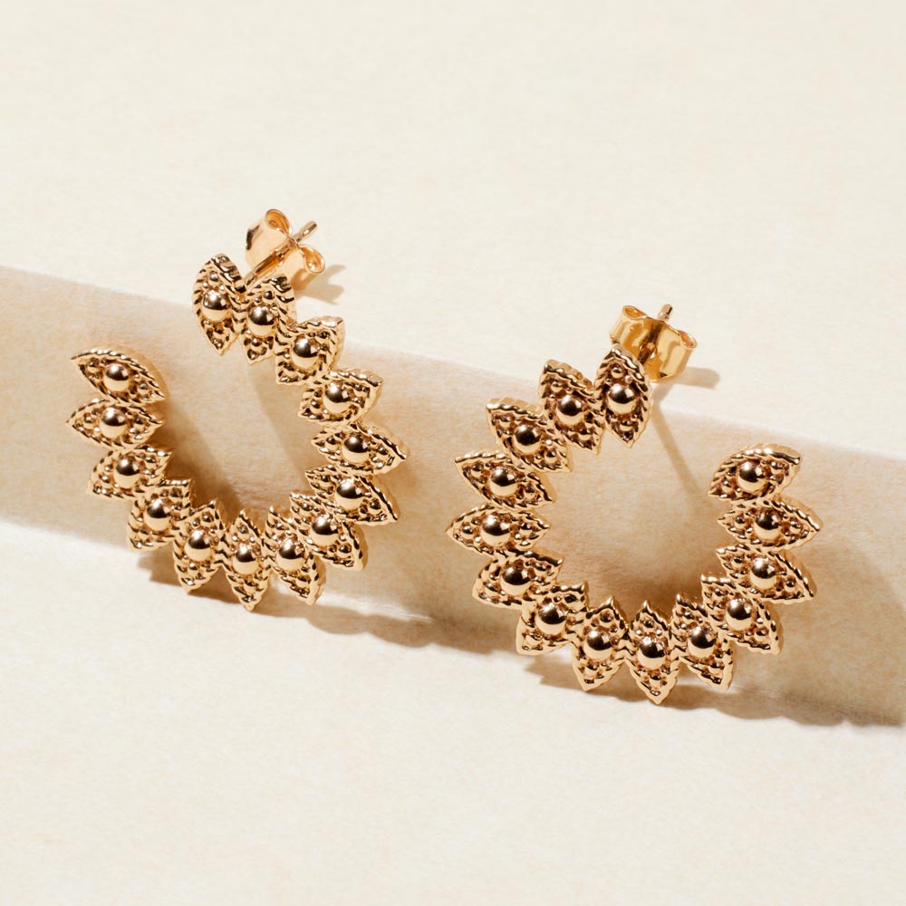 Boucles d'oreilles ORÉLIA – Plaqué or & zircons