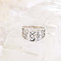 Bague Large Filigrane Argent 925 - Motif Ajouré Volutes Rétro - Hypoallergénique, Bijou Statement Femme - 10
