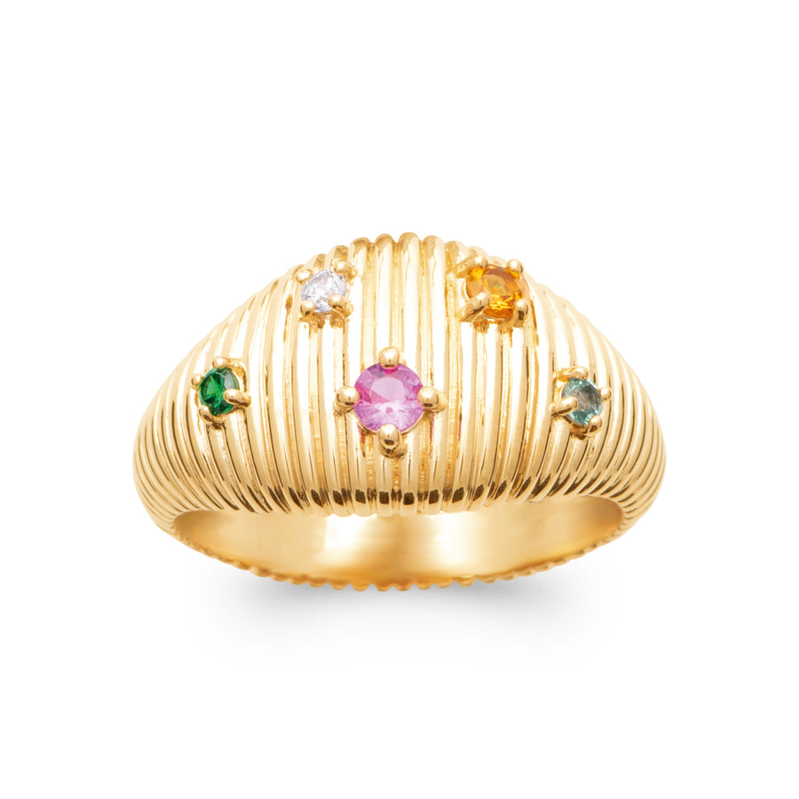 Bague Zahra en plaqué or