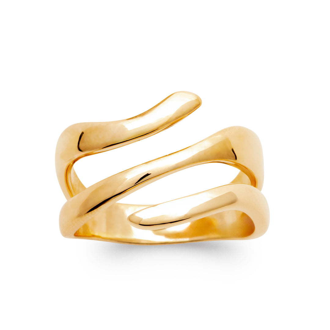 Bague Rosetta en plaqué or