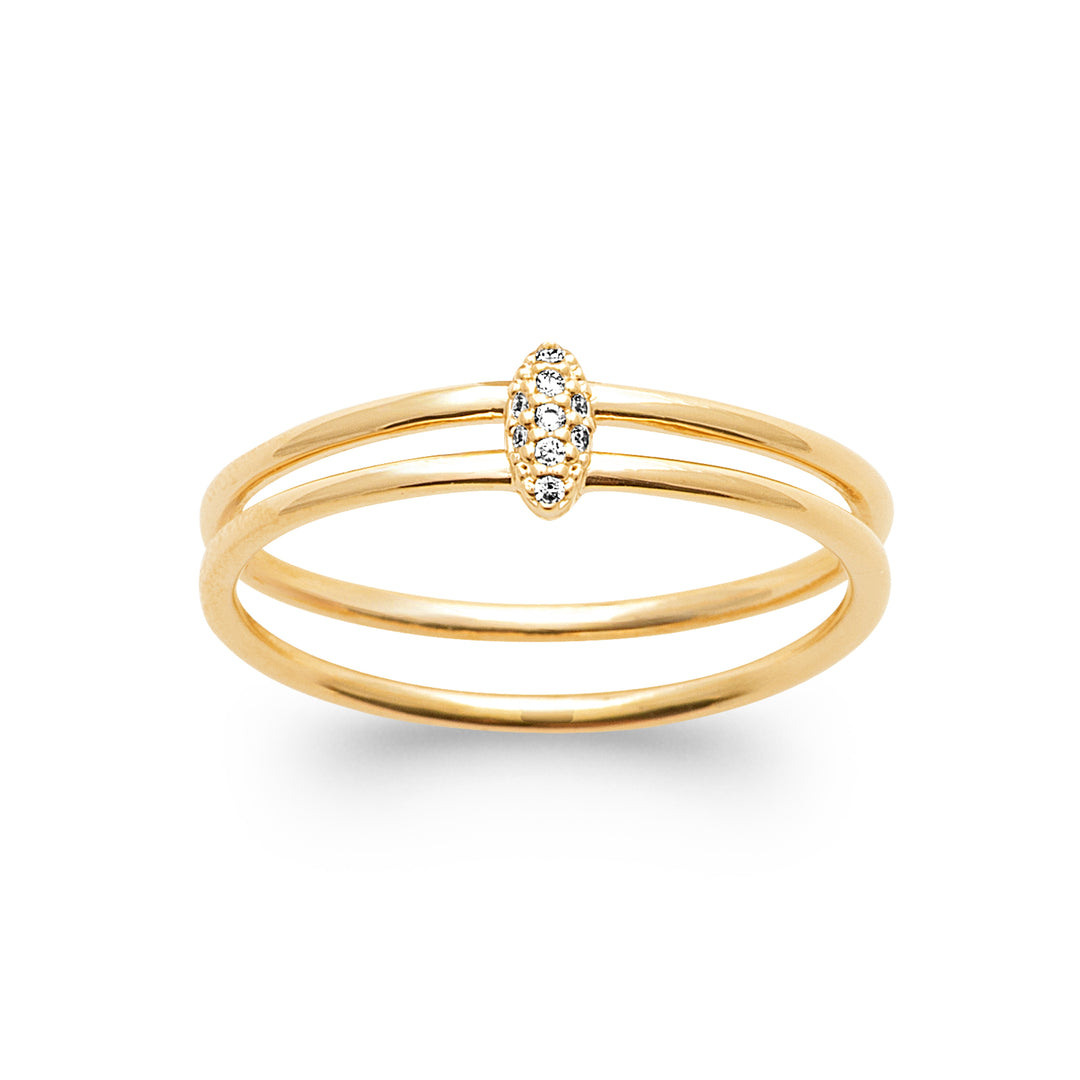 Bague Georgette en plaqué or