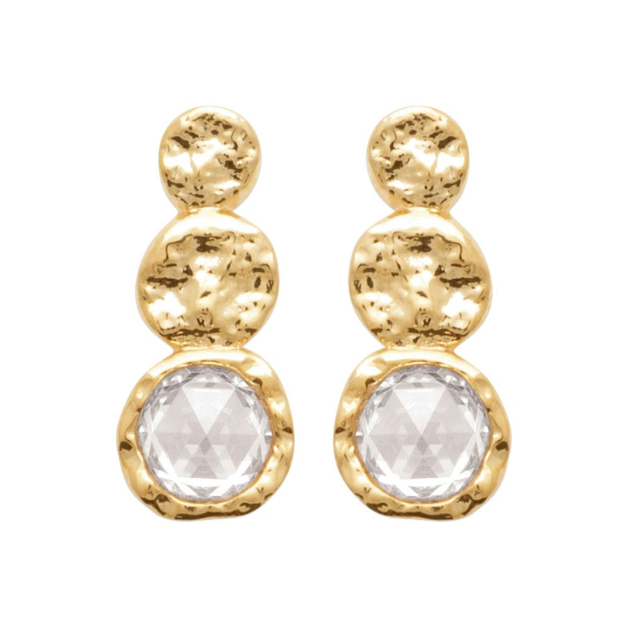 Boucles d'oreilles pendantes Zeyneb en plaqué or