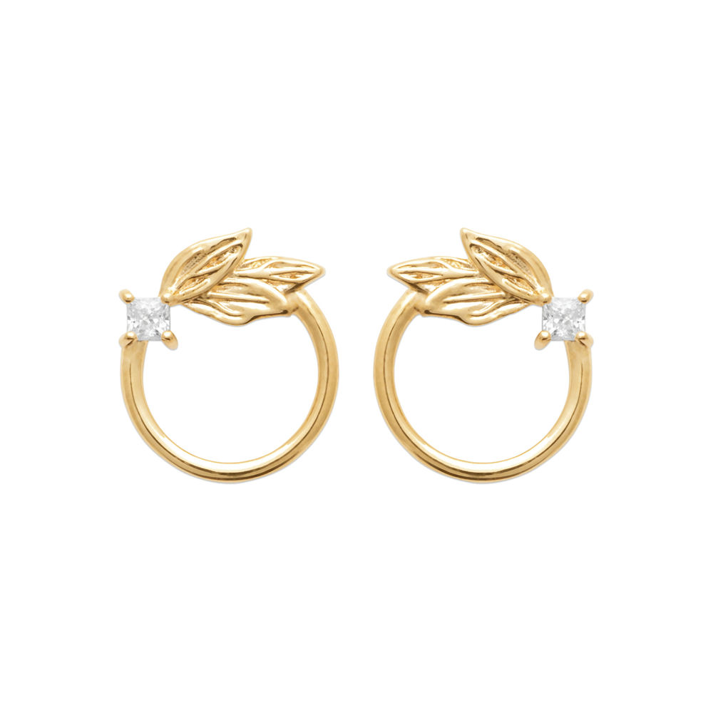 Boucles d'oreilles Cybil en plaqué or