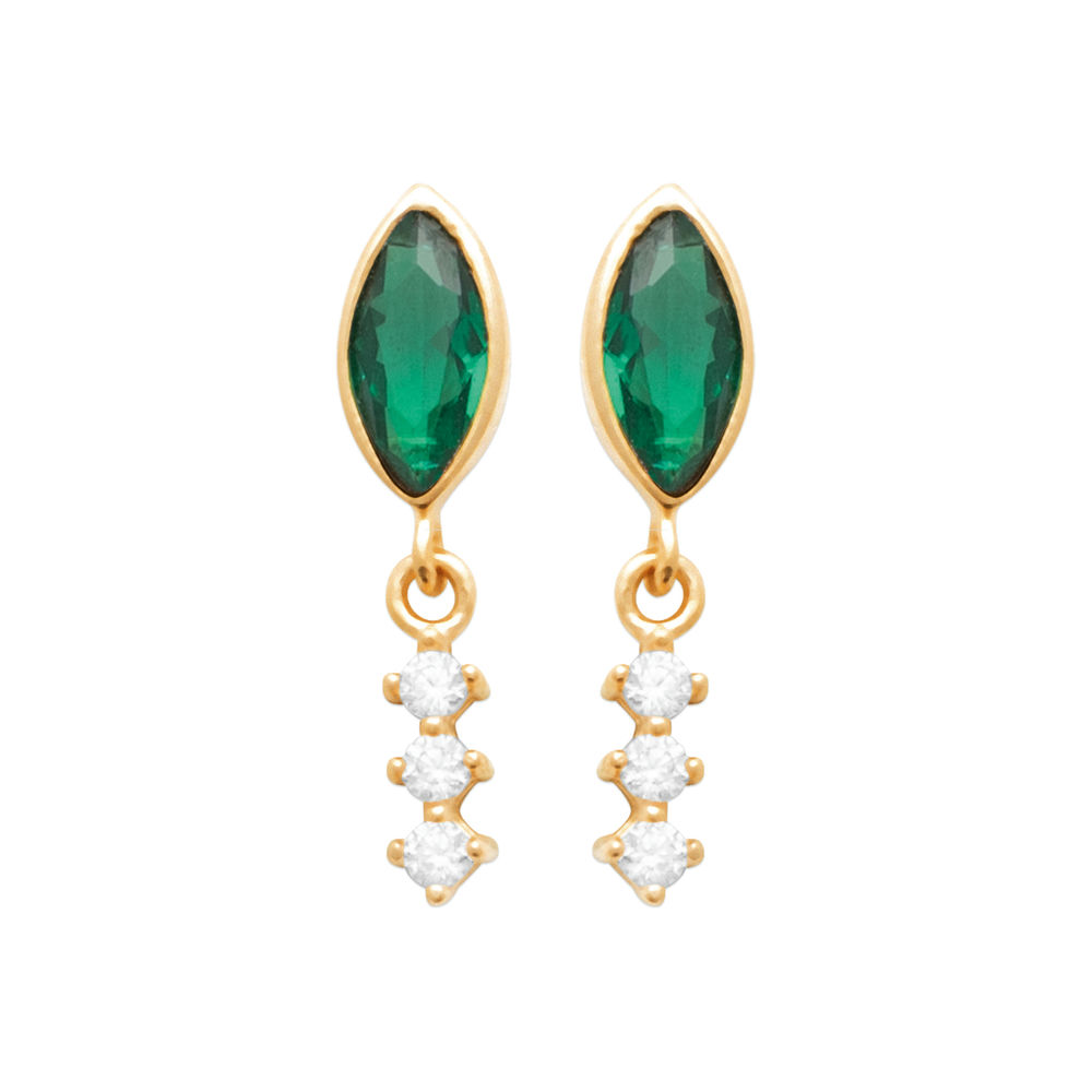 Boucles d'oreilles Angiolina en plaqué or