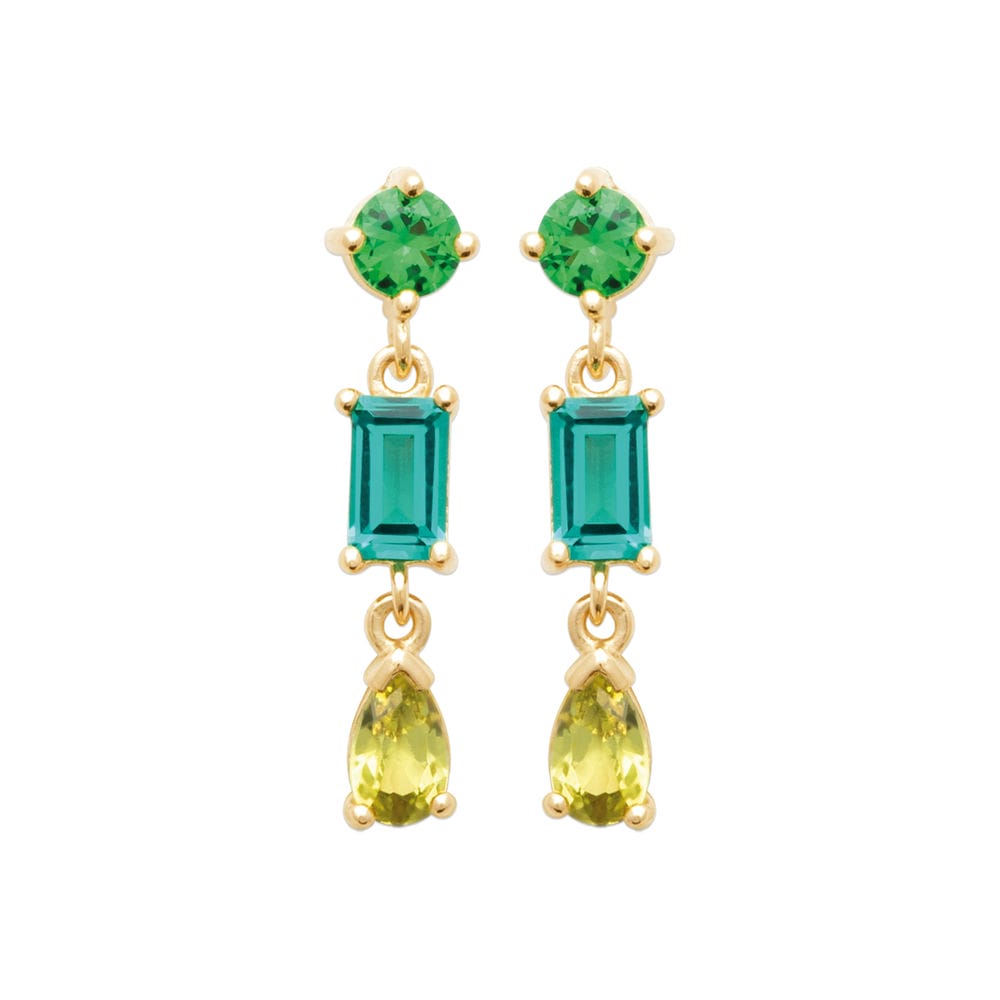 Boucles d'oreilles pendantes Roos en plaqué or