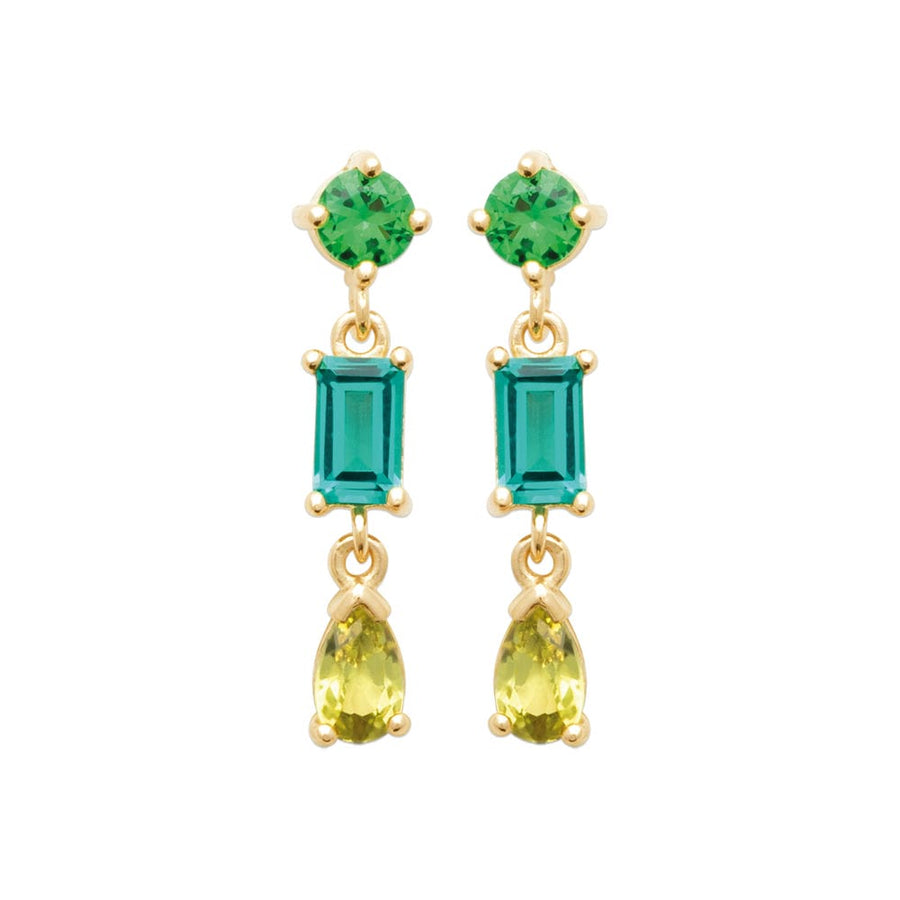 Boucles d'oreilles pendantes Roos en plaqué or