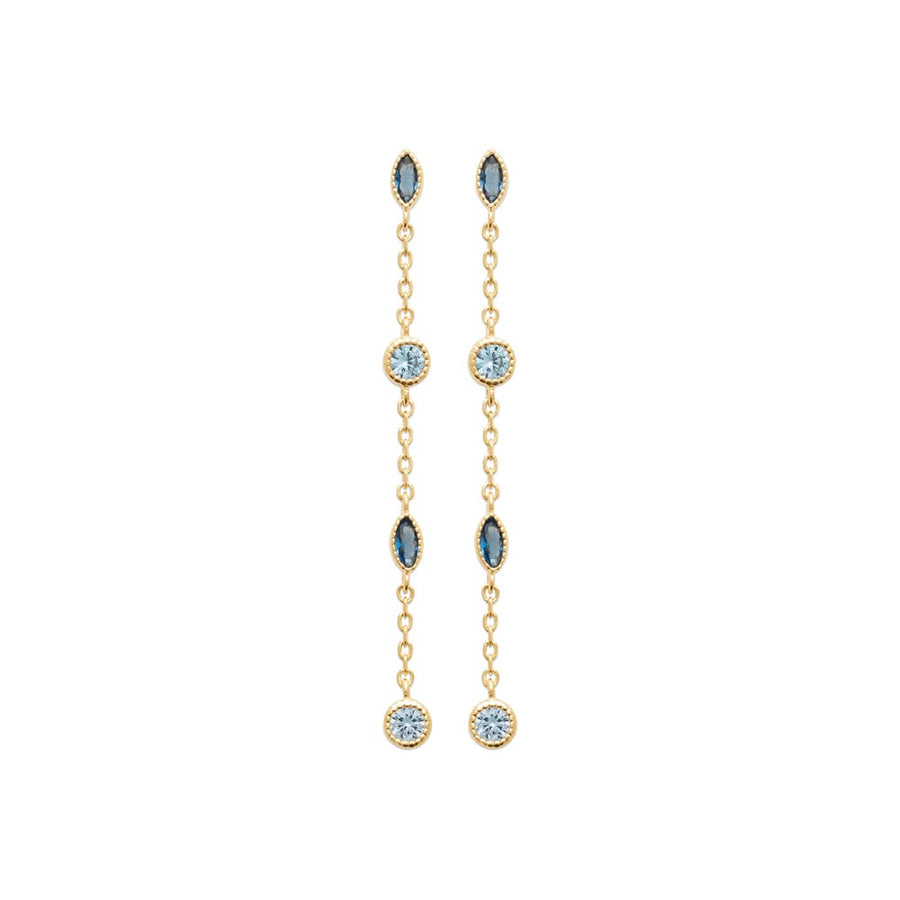 Boucles d'oreilles pendantes Alyssia en plaqué or