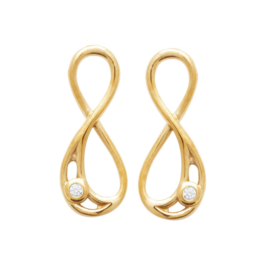 Boucles d'oreilles pendantes Shelagh en plaqué or