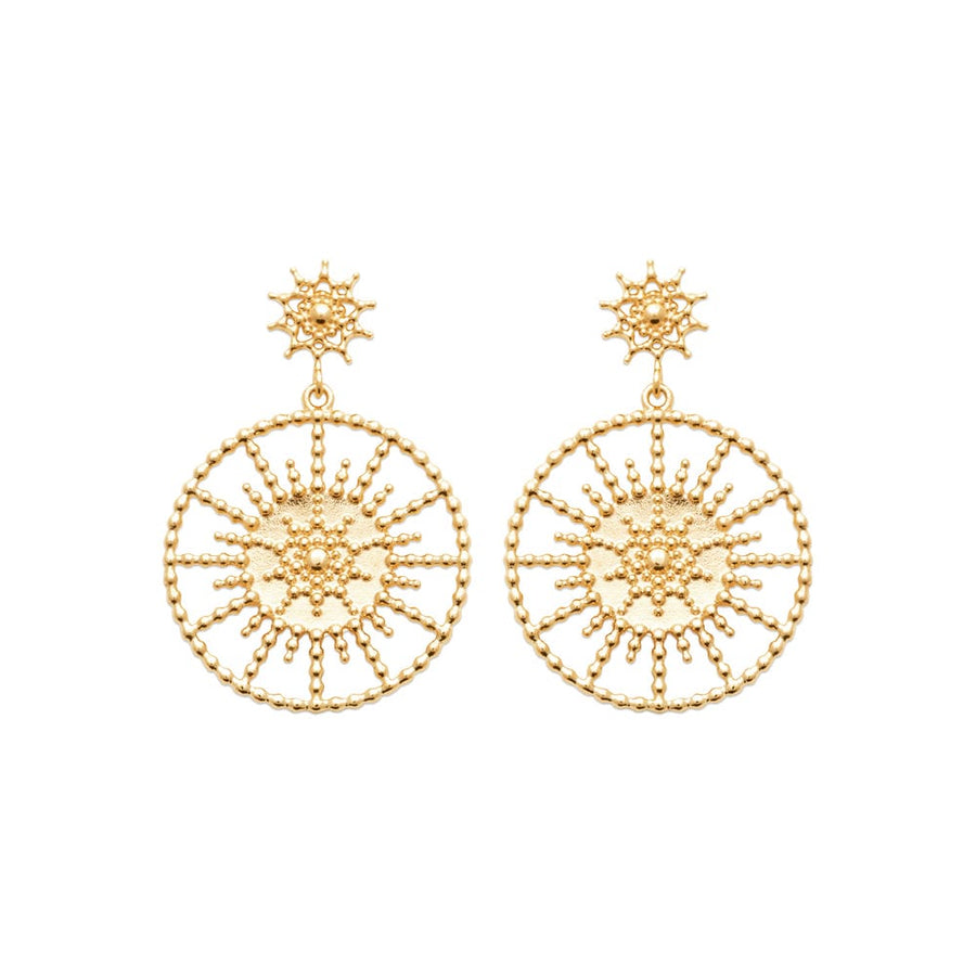 Boucles d'oreilles pendantes Vilma en plaqué or