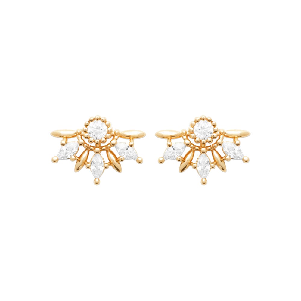 Boucles d'oreilles Melloney en plaqué or