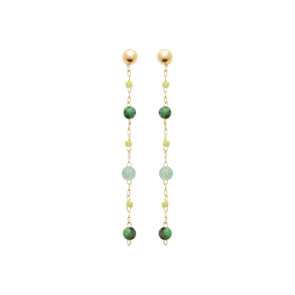 Boucles d'oreilles pendantes Annelise en plaqué or