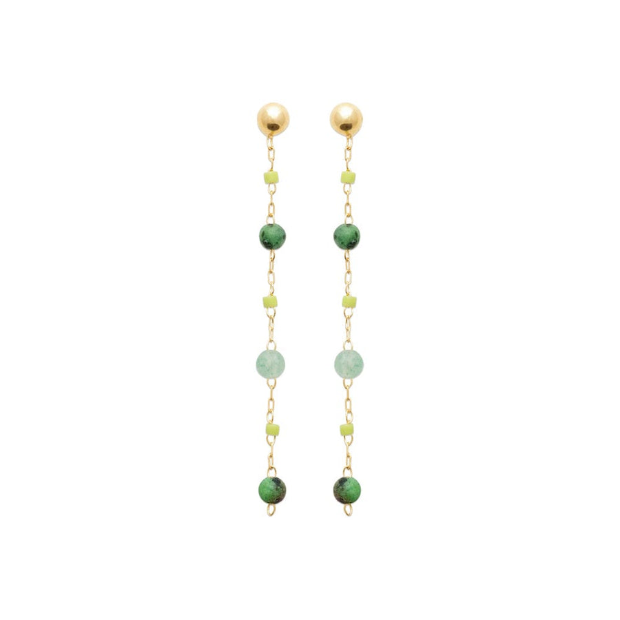 Boucles d'oreilles pendantes Annelise en plaqué or