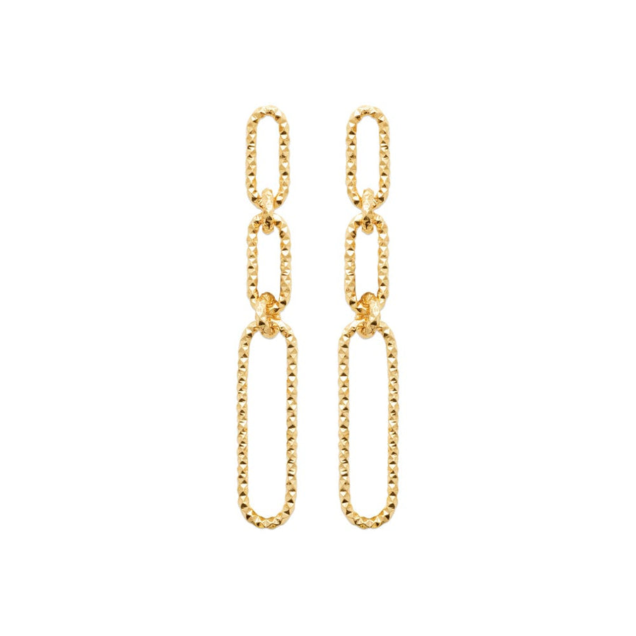 Boucles d'oreilles pendantes Oria en plaqué or