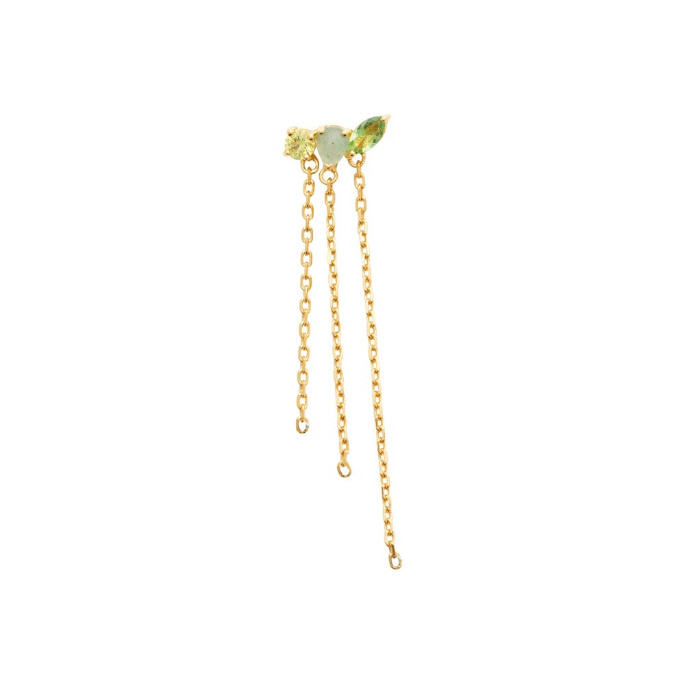 Boucle d'oreille Sari en plaqué or