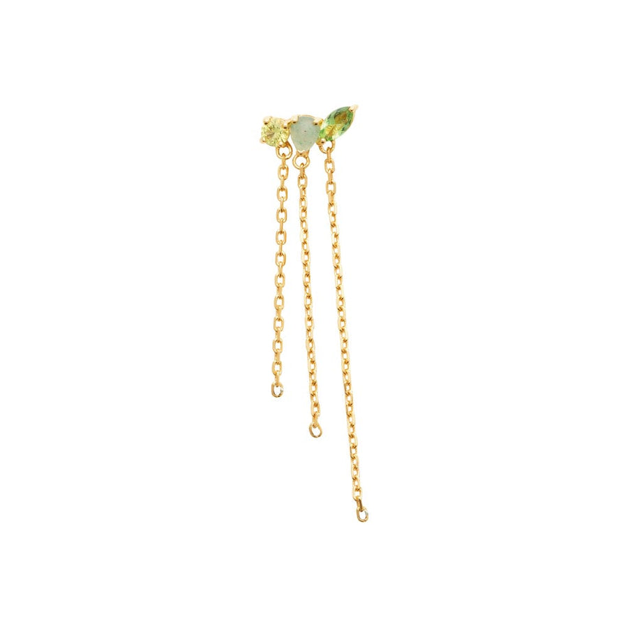 Boucle d'oreille Sari en plaqué or