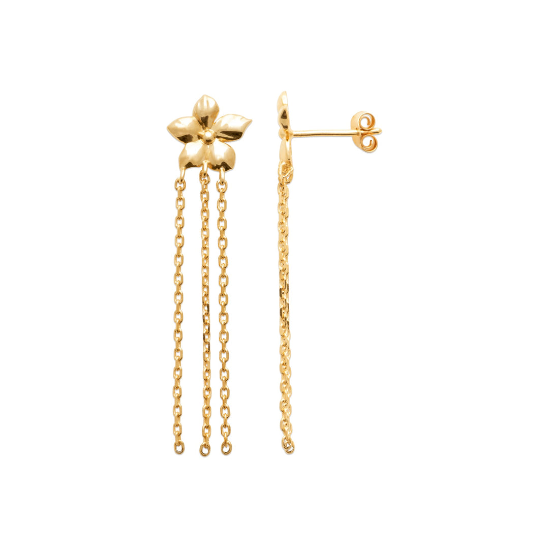 Boucles d'oreilles pendantes Nadeschda en plaqué or