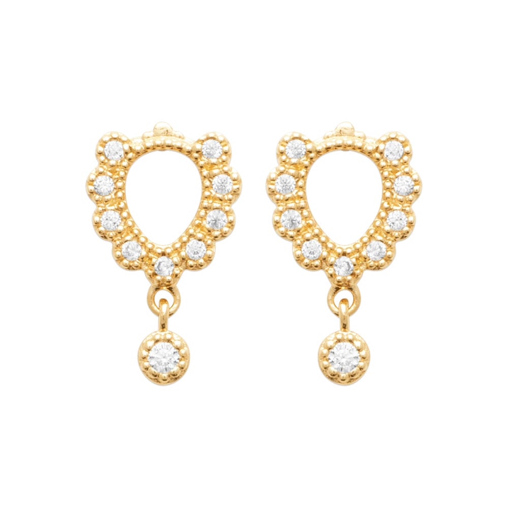 Boucles d'oreilles Elyna en plaqué or