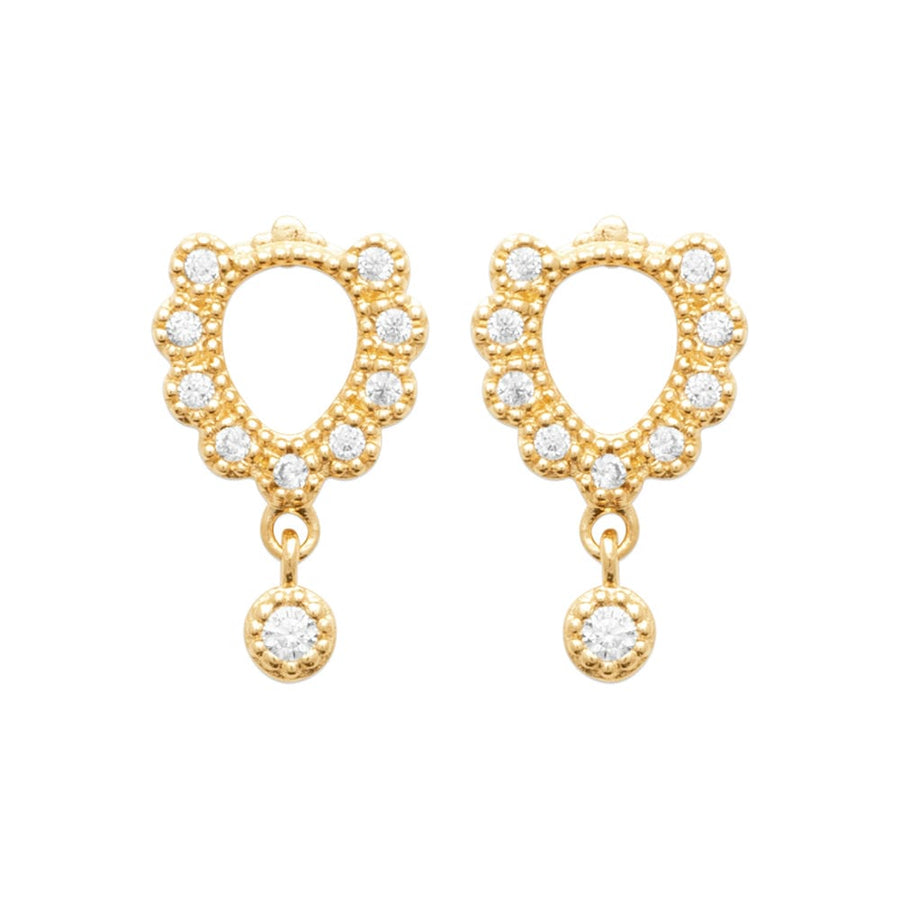 Boucles d'oreilles Elyna en plaqué or