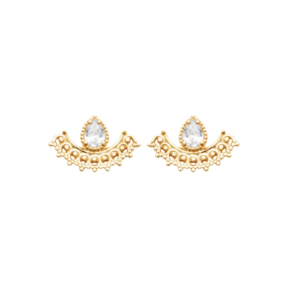 Boucles d'oreilles Maimouna en plaqué or