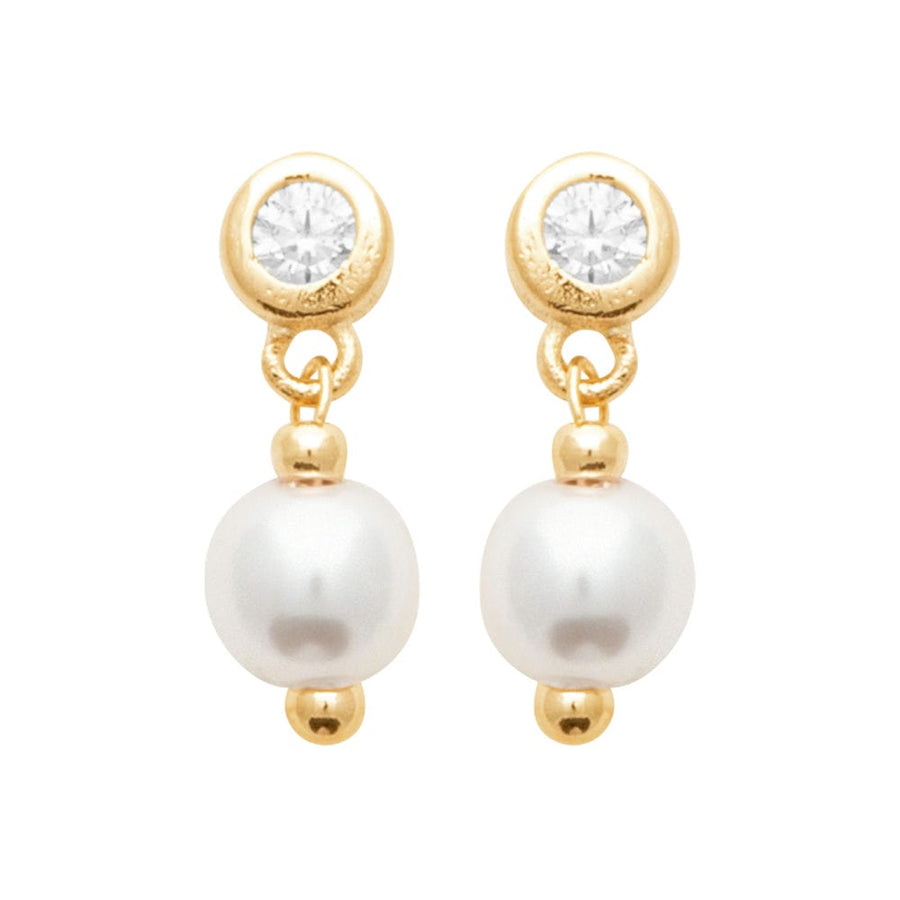 Boucles d'oreilles pendantes Georgine en plaqué or