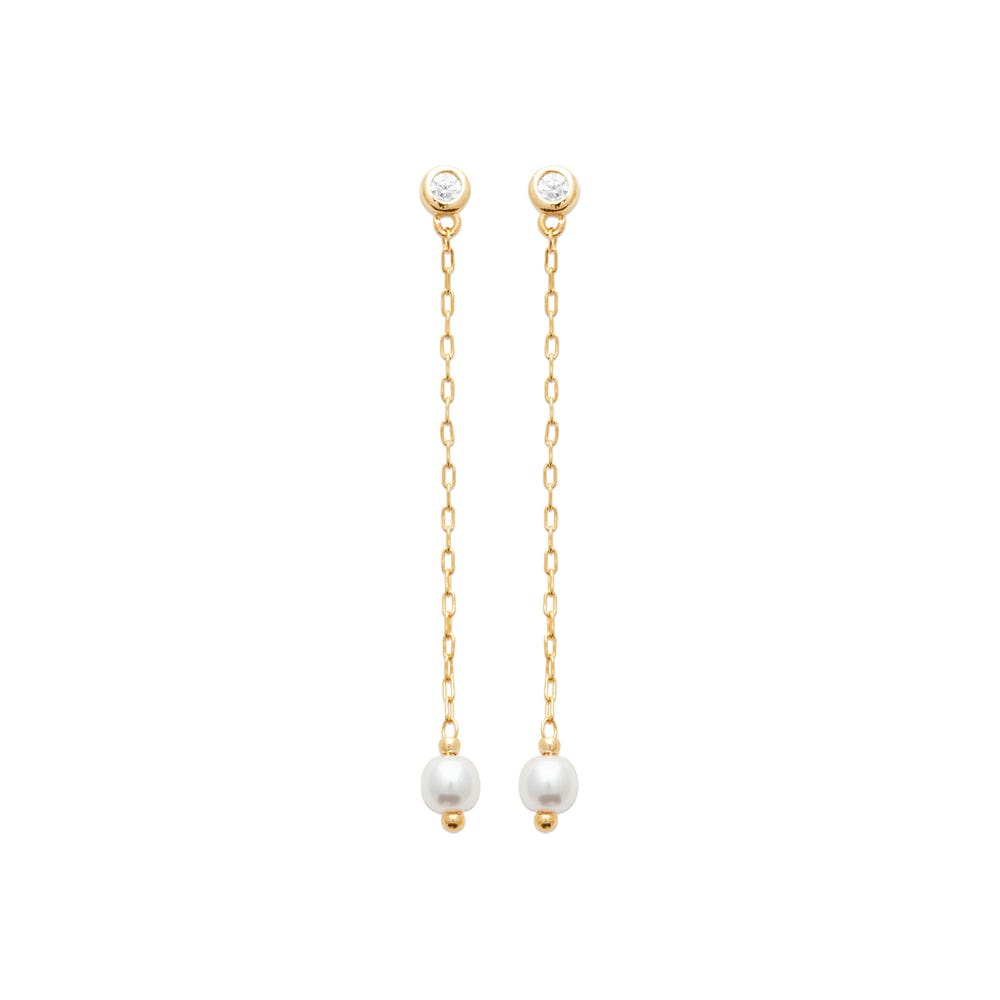 Boucles d'oreilles pendantes Atalanta en plaqué or