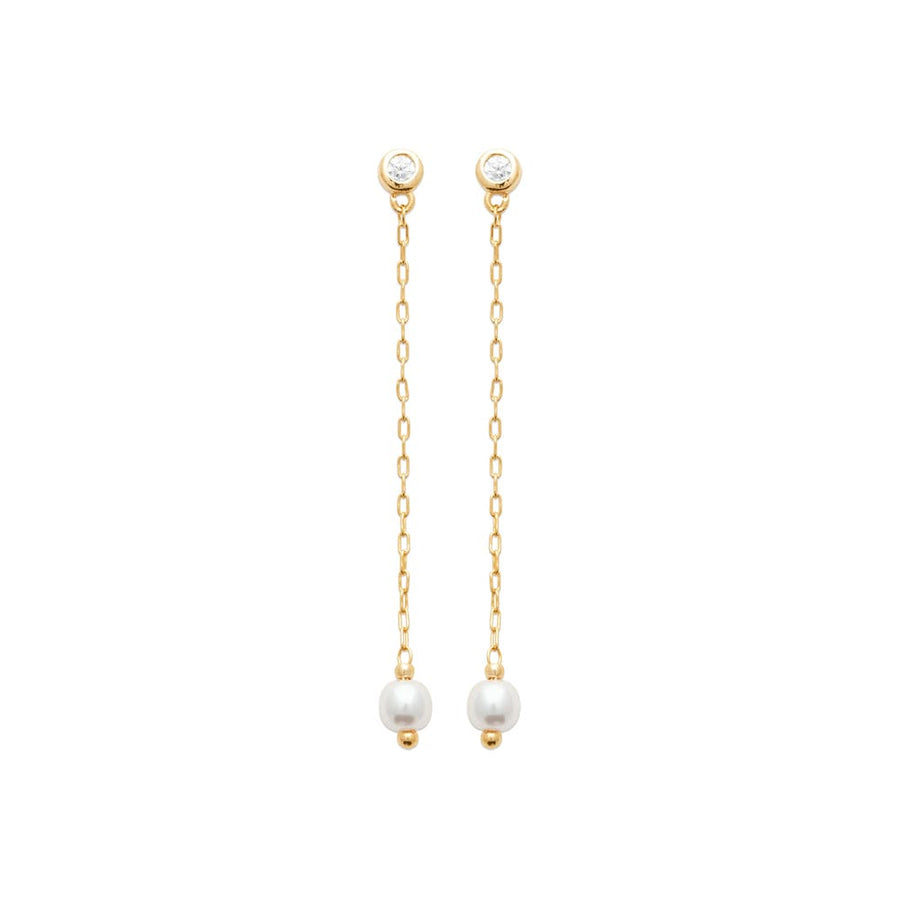 Boucles d'oreilles pendantes Atalanta en plaqué or