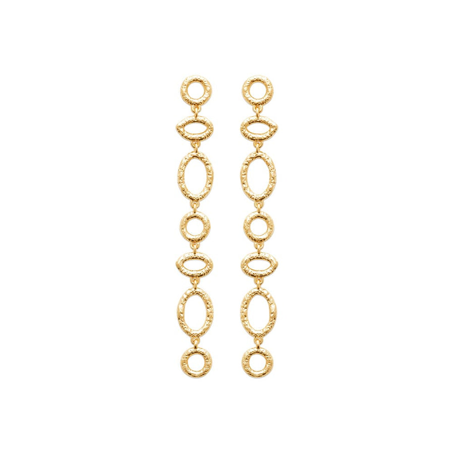 Boucles d'oreilles pendantes Barbary en plaqué or