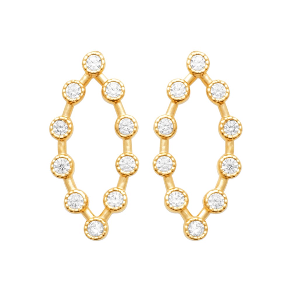 Boucles d'oreilles Ghofrane en plaqué or