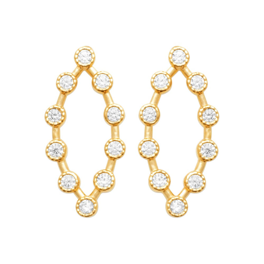 Boucles d'oreilles Ghofrane en plaqué or