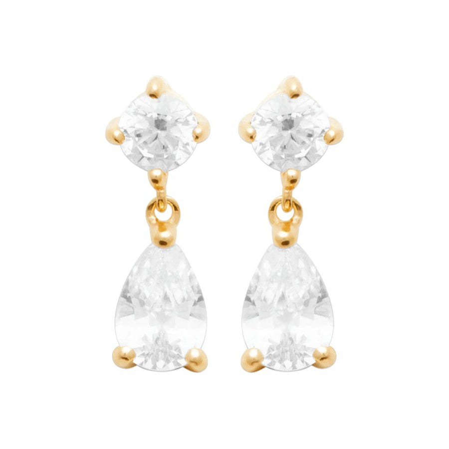 Boucles d'oreilles pendantes Margery en plaqué or