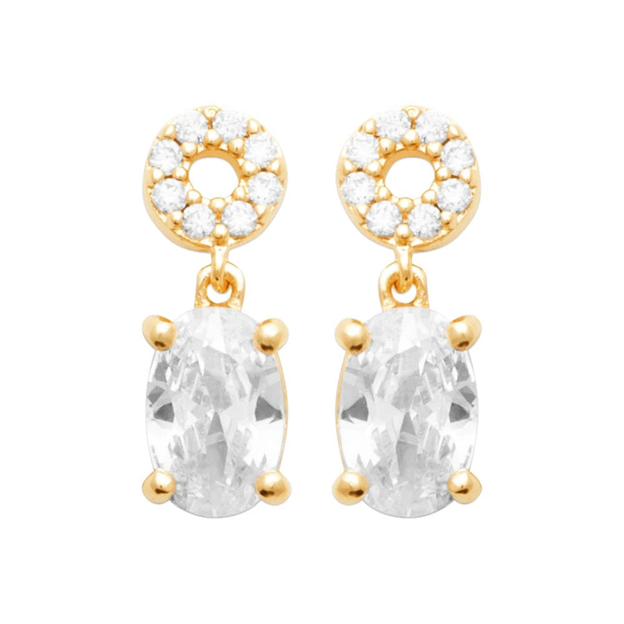 Boucles d'oreilles pendantes Nettie en plaqué or