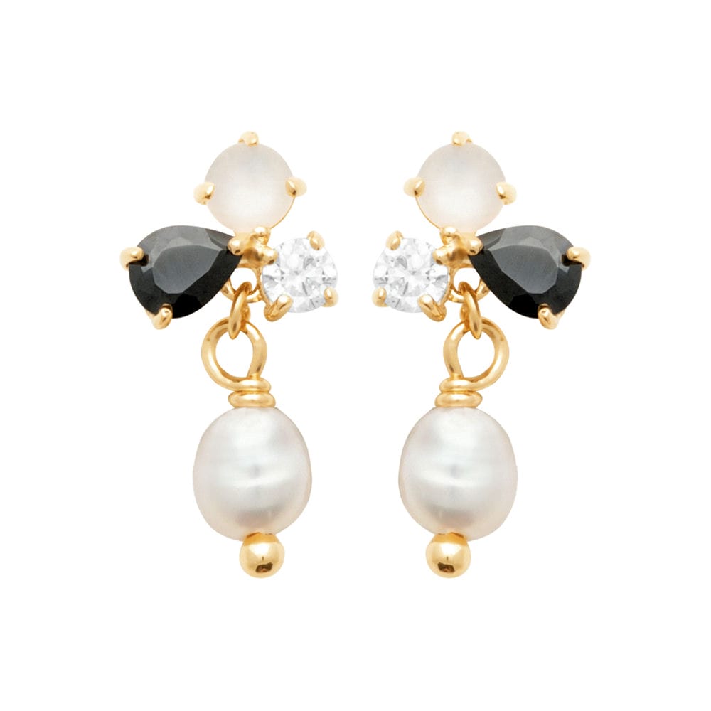 Boucles d'oreilles pendantes Magel en plaqué or