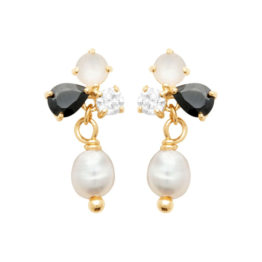 Boucles d'oreilles pendantes Magel en plaqué or