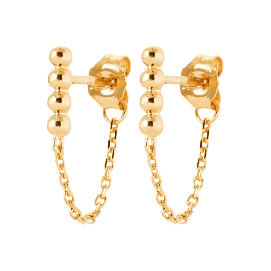 Boucles d'oreilles pendantes Aude en plaqué or