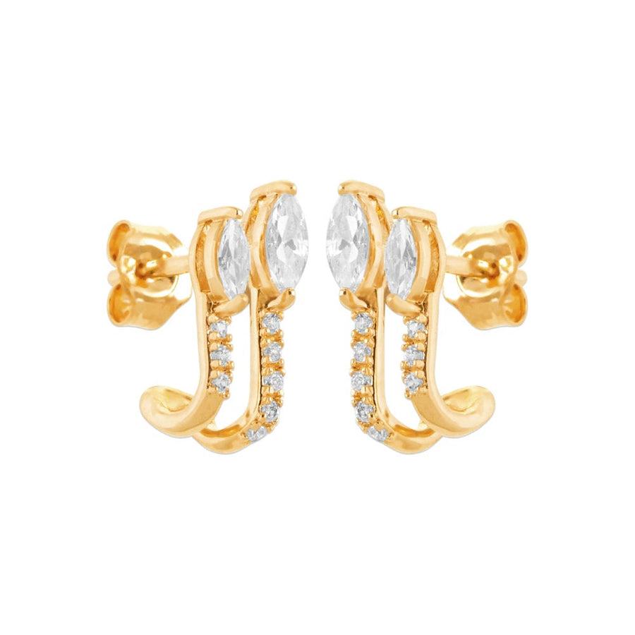 Boucles d'oreilles Sally en plaqué or