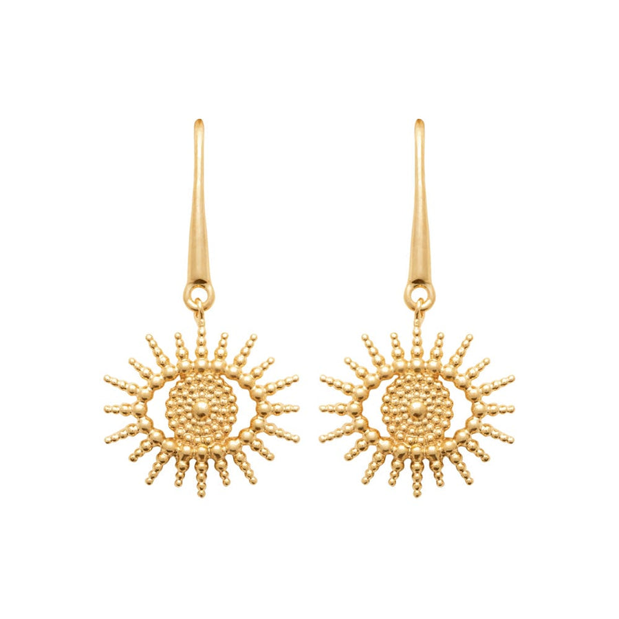 Boucles d'oreilles pendantes Reni en plaqué or