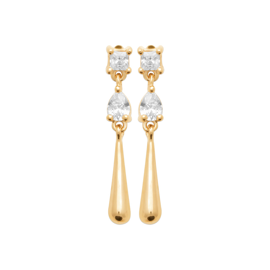 Boucles d'oreilles Sophia en plaqué or