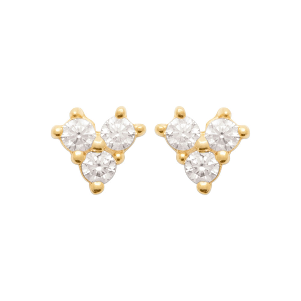 Boucles d'oreilles Charifa en plaqué or
