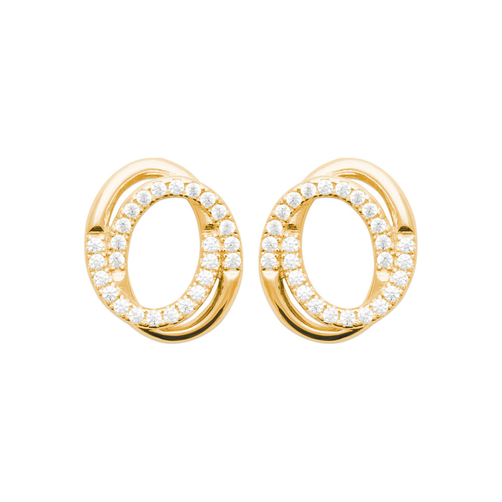 Boucles d'oreilles Claudette en plaqué or
