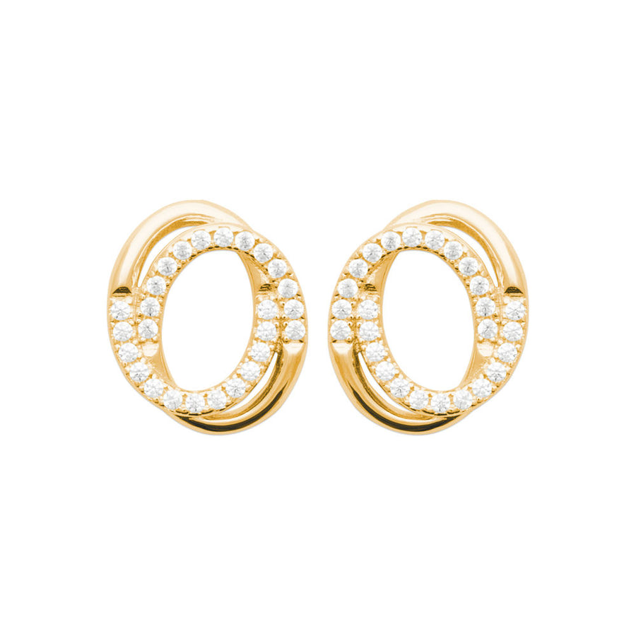 Boucles d'oreilles Claudette en plaqué or