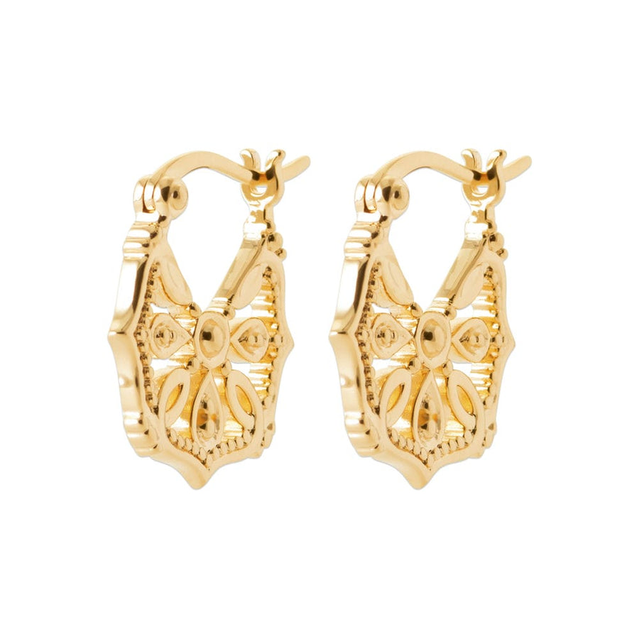 Boucles d'oreilles pendantes Zina en plaqué or