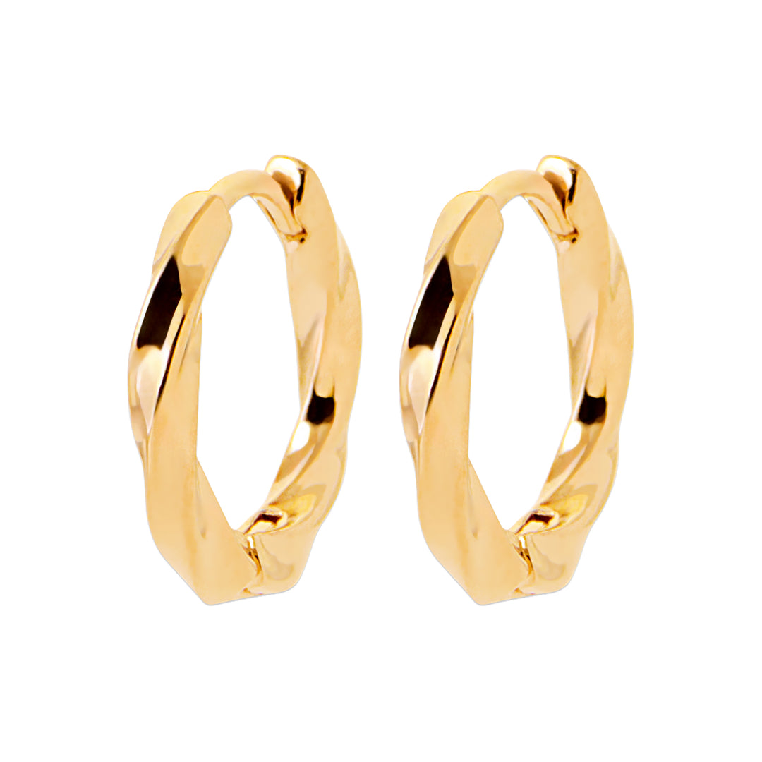 Boucles d'oreilles Rowena en plaqué or