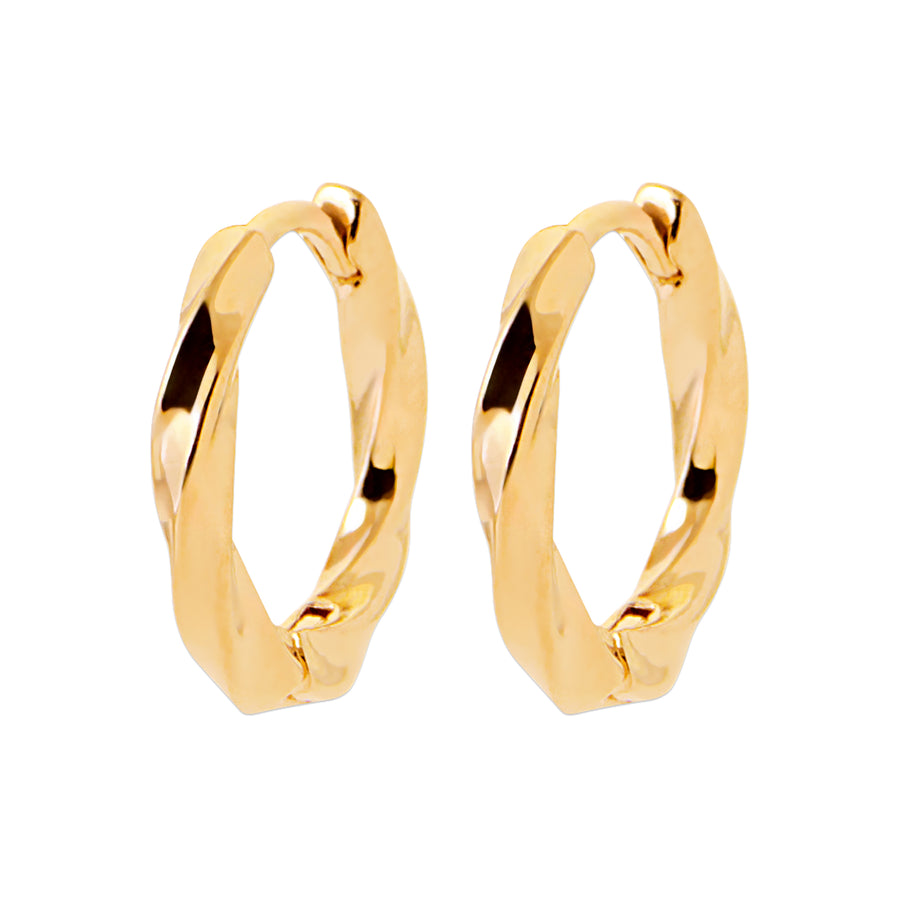 Boucles d'oreilles Rowena en plaqué or