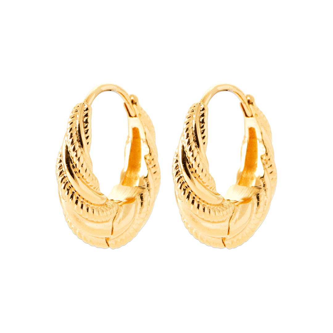 Boucles d'oreilles Elba en plaqué or
