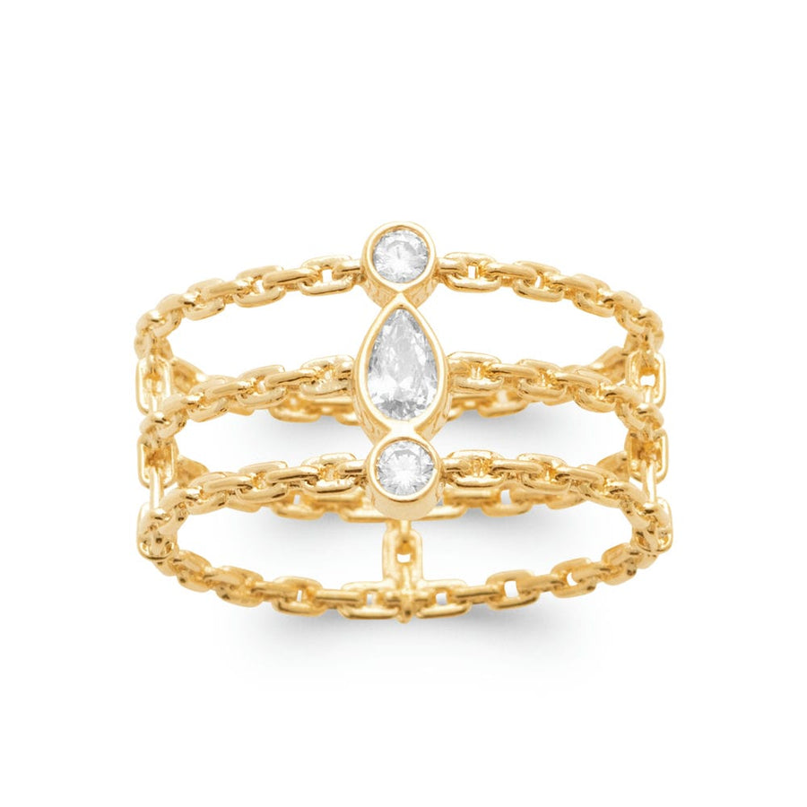 Bague Adline en plaqué or