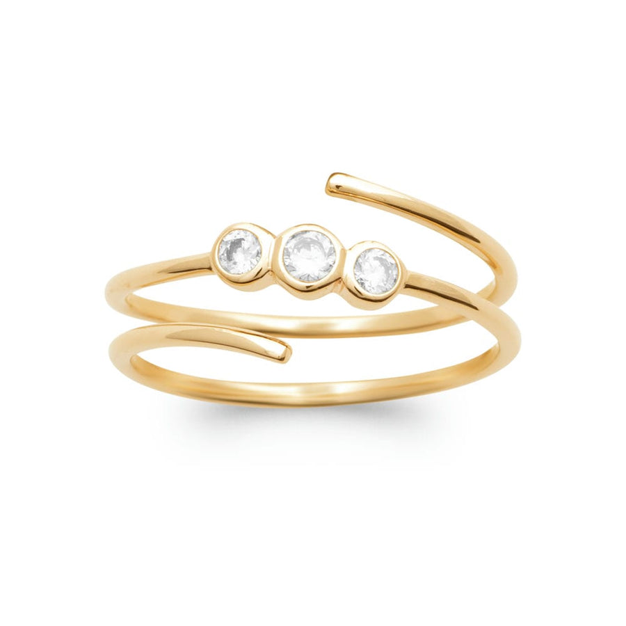 Bague Flo en plaqué or