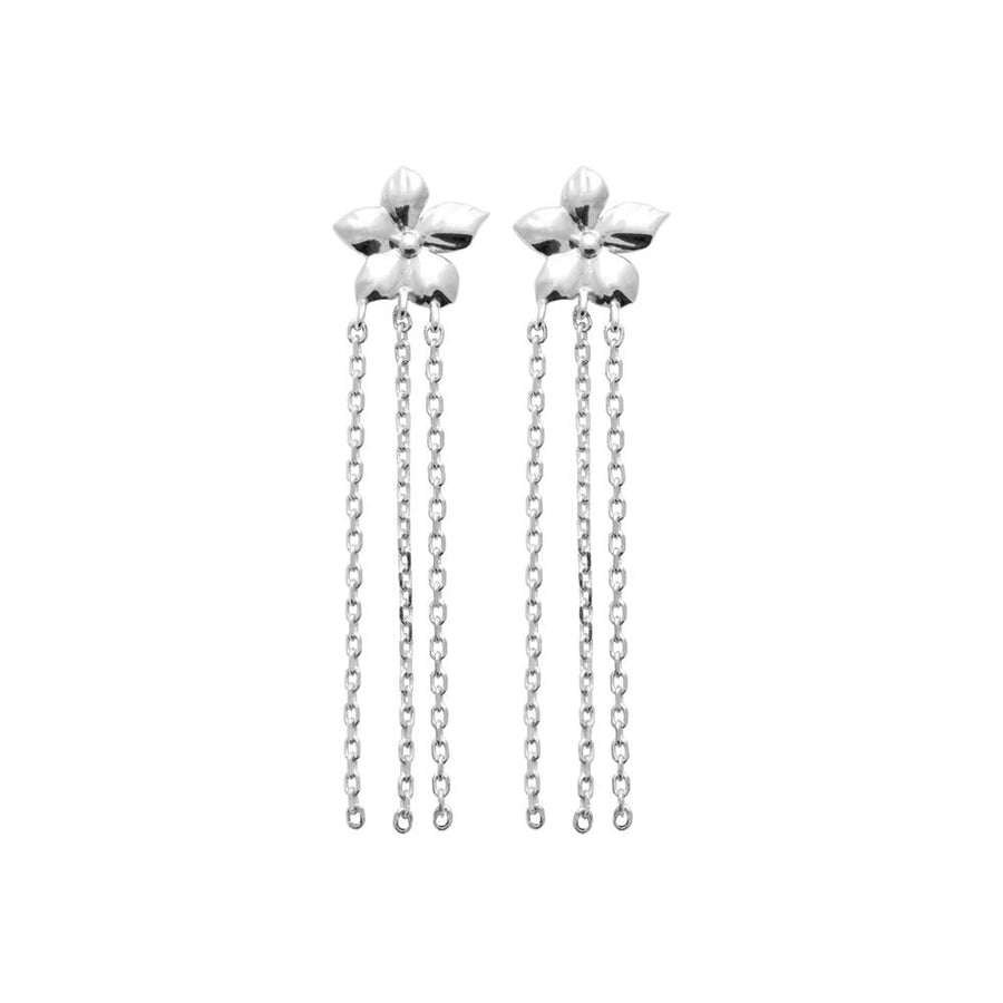 Boucles d'oreilles pendantes Galiane en argent