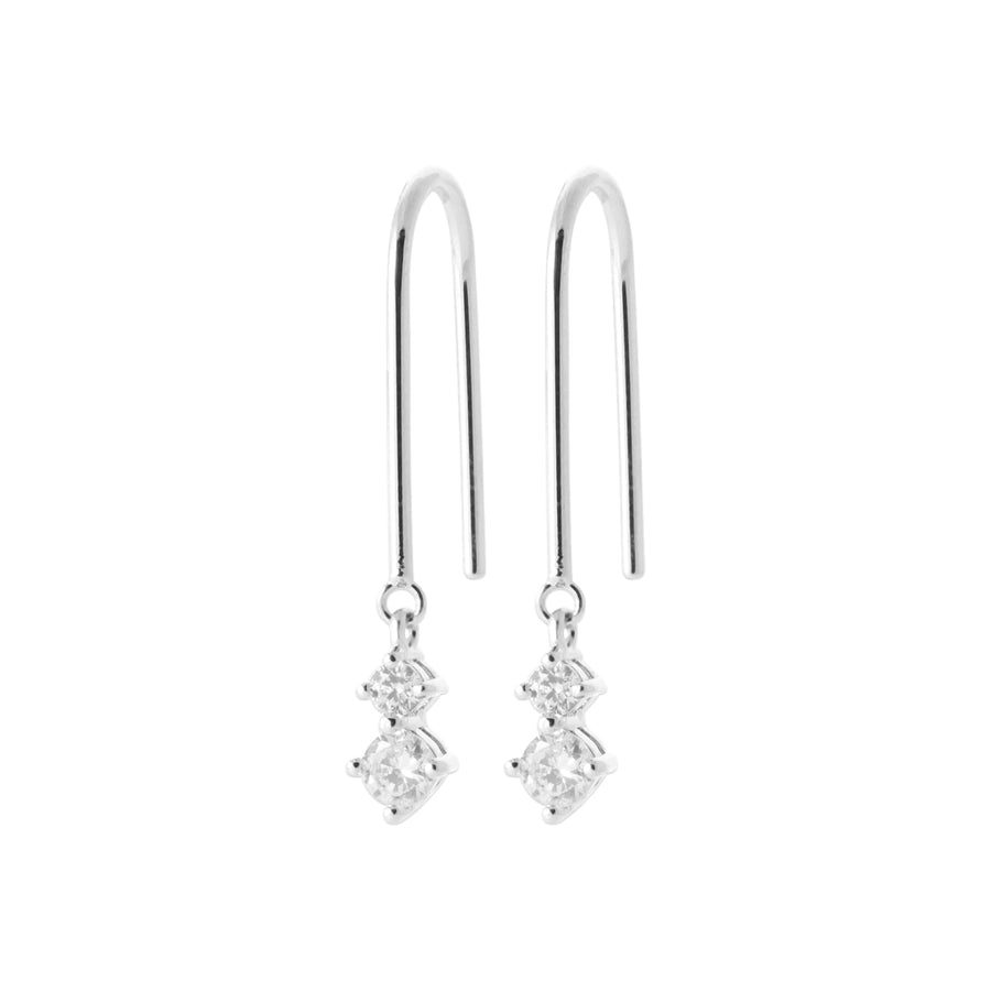 Boucles d'oreilles pendantes Nastassia en argent