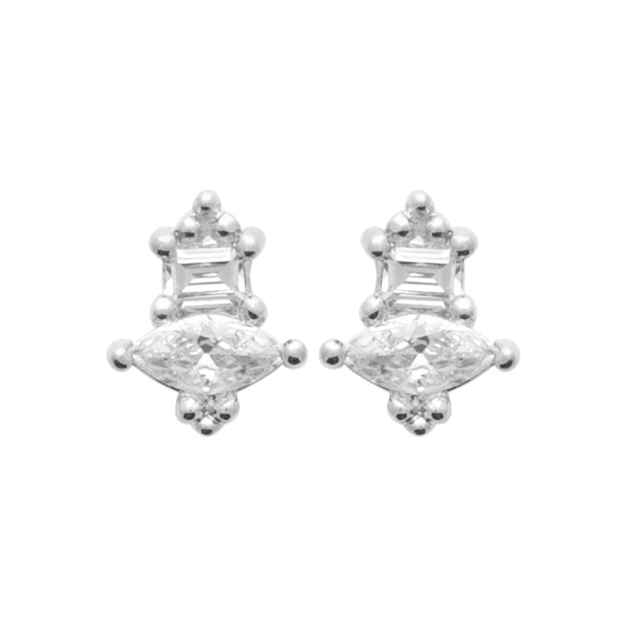 Puces d'oreilles Fania en argent